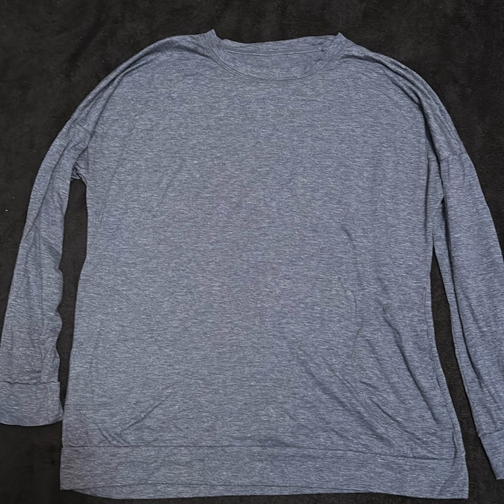Blue Long sleeve pocket Tshirt